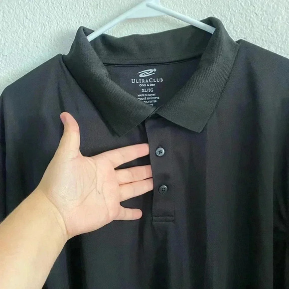 💥🆕Ultra Club Men Black Cool & Dry Performance Polo Shirt XL🆕 - Picture 5 of 9